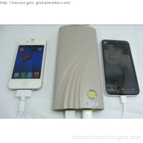 20000mah superb slim dual usb power bank with 4 big led light